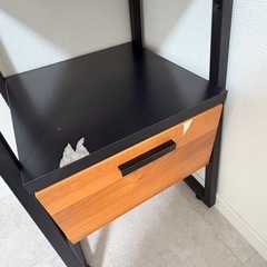 オープンラック ウォールシェルフ ヴィンテージ調 NEITS 幅45cm （ 送料無料 ラック シェルフ 本棚 収納棚 スチールラック 木目 スチール 収納 収納ラック 飾り棚 棚 ディスプレイラック スチール脚 ブルックリン シンプル おしゃれ ） の画像