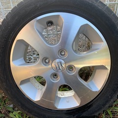 スズキ純正アルミホイール付き14インチタイヤ　4本セットの画像