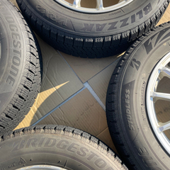 格安！ブリヂストン！2021年溝ありタイヤ！14インチ アルミホイール 4本　165/70R14の画像