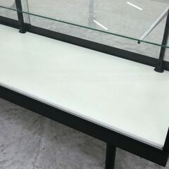 ≪zyt2580ジ≫ ガラスケース 対面カウンターショーケース 幅181cm 高さ92cm ガラス棚2段 W1810 W1800 飾り棚 業務用 中古什器/宮城県仙台市 071113-09の画像