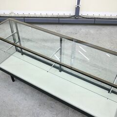 ≪zyt2580ジ≫ ガラスケース 対面カウンターショーケース 幅181cm 高さ92cm ガラス棚2段 W1810 W1800 飾り棚 業務用 中古什器/宮城県仙台市 071113-09の画像