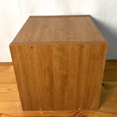 【B419】木製/ガラス扉付き/収納ボックス/小型収納/棚/中古の画像