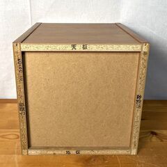 【B419】木製/ガラス扉付き/収納ボックス/小型収納/棚/中古の画像