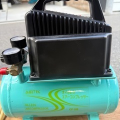 【別府市】ナカトミ CP-100 エアーコンプレッサー ホース・エアダスターガン付き 動作品の画像