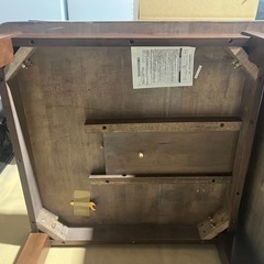 ダイニングテーブル　ブラウン　コンパクトサイズ　食卓テーブル　全国家具工業連合会　伸長式　木製の画像