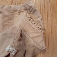 リリーアイボリー　7部丈ズボン　95cm　ベージュの画像