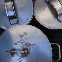  業務用保温ウォーマー本体×1点 寸胴3点 鋳物LPガスコンロ2点まとめの画像