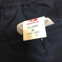 メンズ3L ズボンネイビーの画像