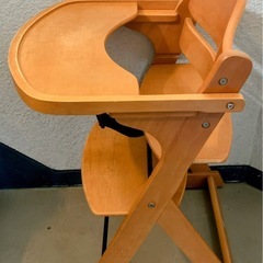 KATOJI  木製ベビーハイチェア テーブル付き の画像