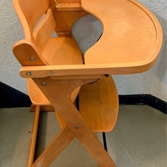 KATOJI  木製ベビーハイチェア テーブル付き の画像