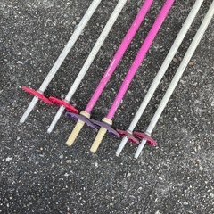 スキーのストック ３本の画像