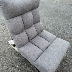 ニトリ　ハイバックポケットコイル座椅子　ロダトール グレー 大きさ約幅60cm×奥行67cm×高さ34cm   美品の画像