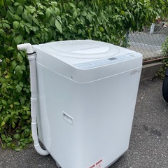 北九州市内配送無料　保証付き シャープ全自動洗濯機 SHARP ES-T709-W 7.0kgの画像