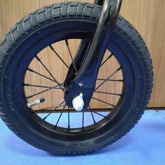 ★ほぼ新品！★キッズバイクSPARKY★ブレーキ・スタンド・説明書・ステッカー付き★タイヤは本物ゴムタイヤ★サドルの高さ調整可能★バランスバイク・ストライダー・キックバイクをお探しの方へ！の画像