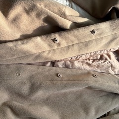 SAMANSA MOS2フード 付コクーンコートキャメル色の画像