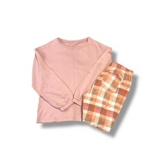 UNIQLO フリースパジャマ ピンク 140cmの画像