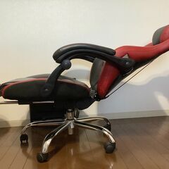 オットマン内蔵型リクライニングチェア（仰向け可・マニュアル付き・牛久市）5000円の画像