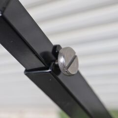 中古品　2619　店舗用品　什器　ディスプレイラック　ハンガーラック　黒　展示用ラック　手渡し限定　4本セットの画像