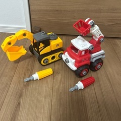 ジョーゼン　　はじめてくみたてシリーズ　消防車、ショベルカーの画像