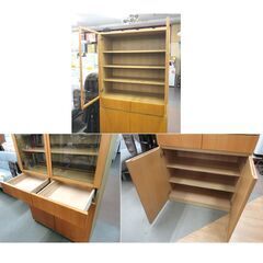 無印良品 カップボード 高さ175㎝ 幅87㎝ 天然木 キッチンボード 食器棚 MUJI 西岡店の画像