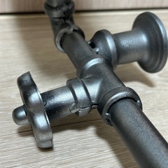 アンティーク アイアン調 時計 壁掛け 排水管　オブジェ　ヴィンテージ レトロ 男前 家具 シャビーシックの画像