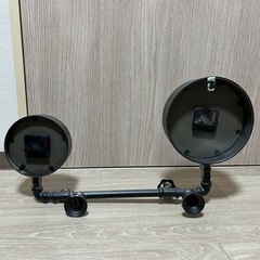 アンティーク アイアン調 時計 壁掛け 排水管　オブジェ　ヴィンテージ レトロ 男前 家具 シャビーシックの画像
