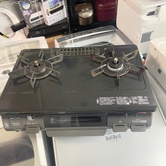 配送可能　保証付き 2021年製プロパンガス用ガスコンロ[左強火] ワンピーストップシリーズ ブラック RT64JH6S2-GLの画像