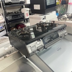 配送可能　保証付き 2021年製プロパンガス用ガスコンロ[左強火] ワンピーストップシリーズ ブラック RT64JH6S2-GLの画像