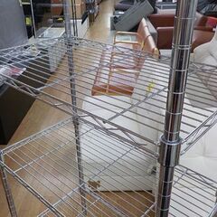 スチールラック スリム 5段 幅59×奥34×高151㎝ 収納棚 シェルフ メタルラック アルミラック　西岡店の画像