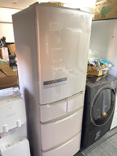 北九州市内配送無料　保証付き 日立 HITACHI 冷蔵庫（415L・左開き） ライトブラウン ビッグ＆スリム60 R-S42AML