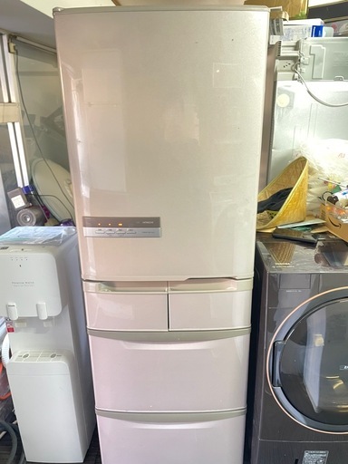 北九州市内配送無料　保証付き 日立 HITACHI 冷蔵庫（415L・左開き） ライトブラウン ビッグ＆スリム60 R-S42AML