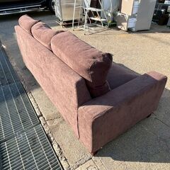 【ジモティ限定特価】 3人掛けソファ 茶色 ブラウン インテリア 家具 リビングソファ A0858Gの画像