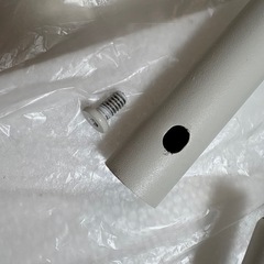 白×木目 ハンガーラックの画像