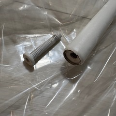 白×木目 ハンガーラックの画像