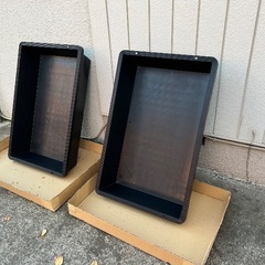 トロ舟 黒 100L (リス製)  2舟セットの画像