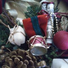 24cm クリスマスリース箱付きの画像