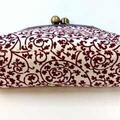 AYANOKOJI がま口 ショルダーバッグ 帆布 レッド×ホワイト アヤノコウジ ポシェット レディース 京都 鞄 札幌市 中央区 南12条の画像