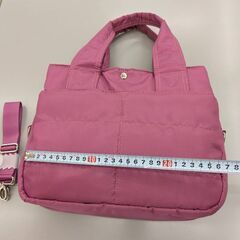 ハンドバッグ　ピンク　ショルダーベルト有の画像