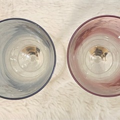 美品 シャンパングラス ペア グラス アフターヌーンティーリビング ワイングラスの画像