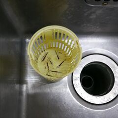 ≪zyt2582ジ≫ マルゼン ステンレス製 業務用1槽シンク 幅45cm 奥行63cm バックガード付 現状品 中古厨房機器/宮城県仙台市 071113-11の画像