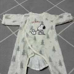 冬用もこもこロンパース 70cm スヌーピー　2枚セットの画像