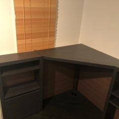 IKEA コーナーデスク　ブラック　MICKE ミッケの画像