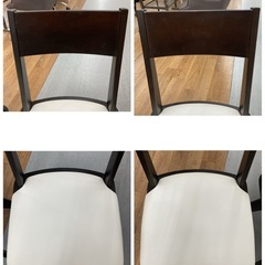 S134 ⭐ NITORI ニトリ ダイニング３点セット DTピア3 伸長式 回転椅子 幅92～120cm USEDの画像