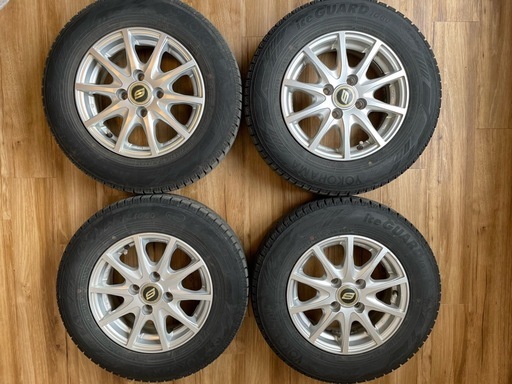 YOKOHAMA ice GUARD スタッドレスタイヤ 2019年製　アルミホイール付き　4本セットiG60 155/80R13