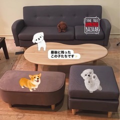 【美品】2〜3人掛けソファ & オットマンセット✨使用1年未満✨の画像