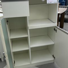 ★リユースのサカイ千葉中央店★  レンジ台 ホワイト H118×D90×W75 クリーニング済み TC5412の画像