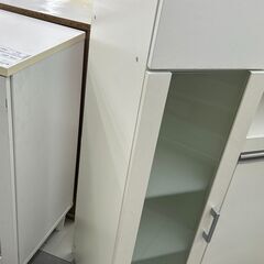 ★リユースのサカイ千葉中央店★  レンジ台 ホワイト H118×D90×W75 クリーニング済み TC5412の画像