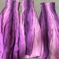 フラダンス用パウスカート同柄3着セットの画像