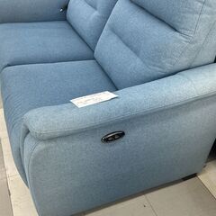 ★リユースのサカイ千葉中央店★  電動リクライニングソファー ブルー H97×D88×W151 クリーニング済み TC5414の画像