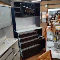 【愛品倶楽部柏店】高橋木工所 2枚スライド扉キッチンボード テクト120オープン 幅120cmの画像